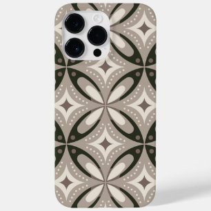 Beige and Brown Retro circular shapes Case-Mate iPhone 14 Pro Max Case