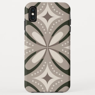 Beige and Brown Retro circular shapes Case-Mate iPhone Case