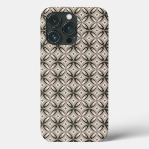Beige and Brown Retro circular shapes iPhone 13 Pro Case