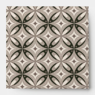 Beige and Brown Retro circular shapes Envelope