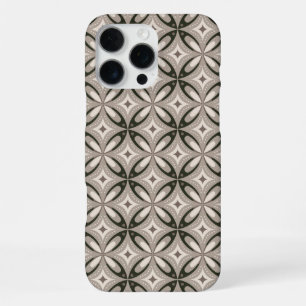 Beige and Brown Retro circular shapes iPhone 16 Pro Max Case