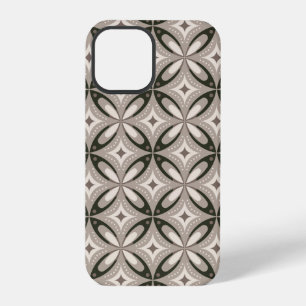 Beige and Brown Retro circular shapes iPhone 12 Pro Case