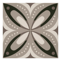 Beige and Brown Retro circular shapes