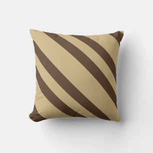 Beige and brown stripes cushion