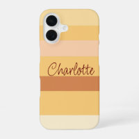 Beige and brown stripes personalised name
