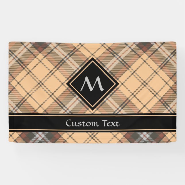 Beige and Brown Tartan Banner (Horizontal)