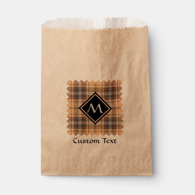Beige and Brown Tartan Favour Bags (Front)