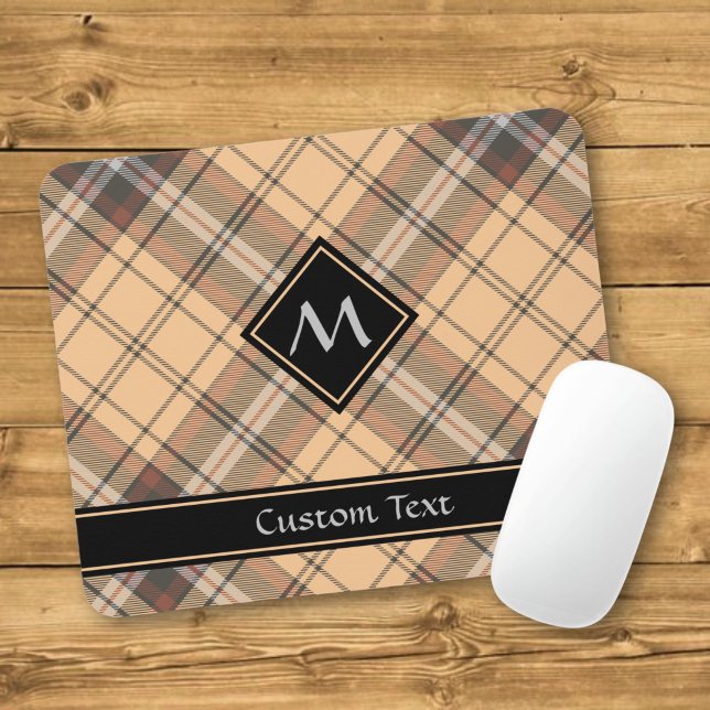 Beige and Brown Tartan Mouse Pad (Creator Uploaded)