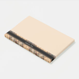 Beige and Brown Tartan Post-it Notes