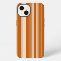 Beige and burnt orange five stripe pattern