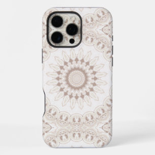 Beige and Cream Mandala Pattern iPhone 16 Pro Max Case