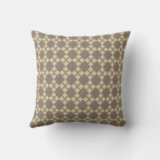 Beige and Cream Tone Geometrical Pattern Cushion