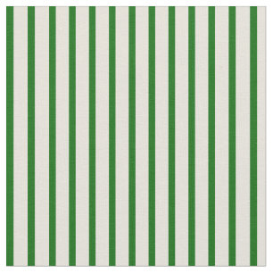 Beige and Dark Green Lines Pattern Fabric