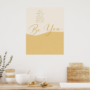 Beige and Gold Inspirational Quote – Minimalist Poster