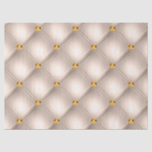 Beige and Gold Tufted Tissue Paper
