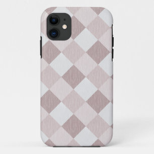 Beige and Grey Geometric Patchwork Pattern Oblique Case-Mate iPhone Case
