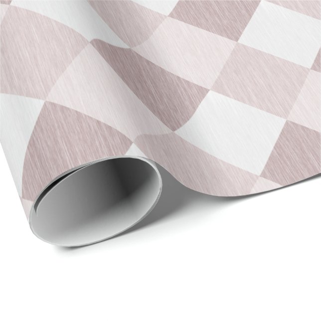 Beige and Grey Geometric Patchwork Pattern Oblique Wrapping Paper (Roll Corner)