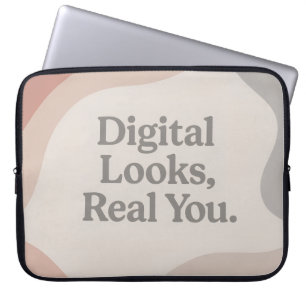 Beige and grey marble tones AI art  Laptop Sleeve