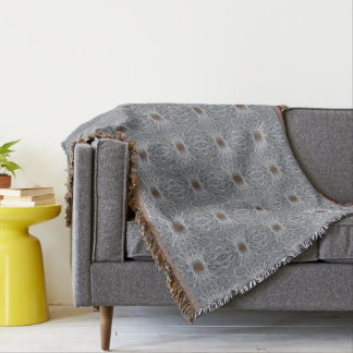 Beige And Grey  Throw Blanket