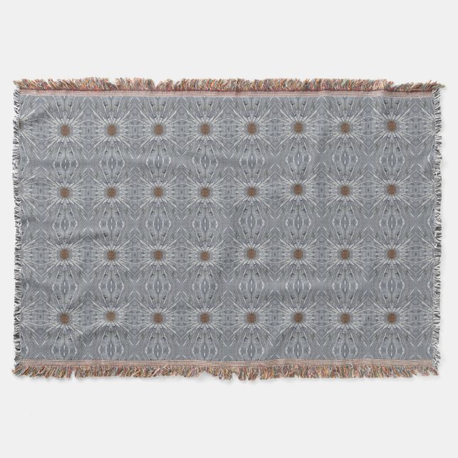 Beige And Grey  Throw Blanket (Front)