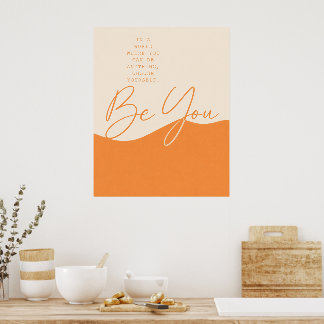 Beige and Orange Empowering Quote – Minimalist Poster