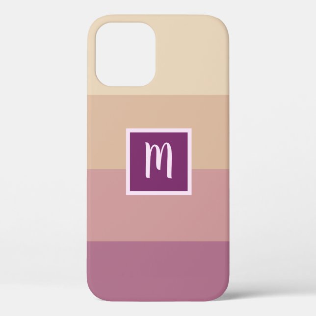Beige and Purple Colour Combination Gradient Case-Mate iPhone Case (Back)