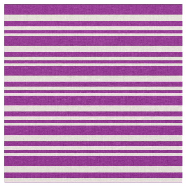 Beige and Purple Coloured Striped/Lined Pattern Fabric (Close Up)