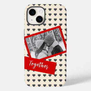 Beige and Red Heartfelt Gift Couple Romance  Case-Mate iPhone 14 Case