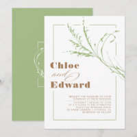 Beige and Sage Pampas Grass Minimalist Wedding
