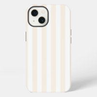 Beige and white candy stripes Case-Mate iPhone cas