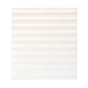 Beige and white candy stripes notepad