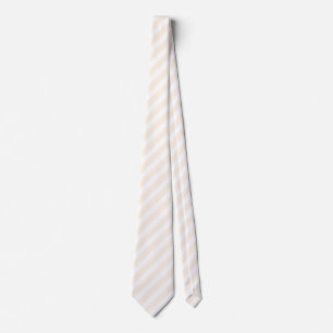 Beige and white candy stripes tie