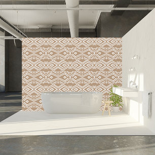 Beige And White Coastal Inspired Pattern  Wallpaper