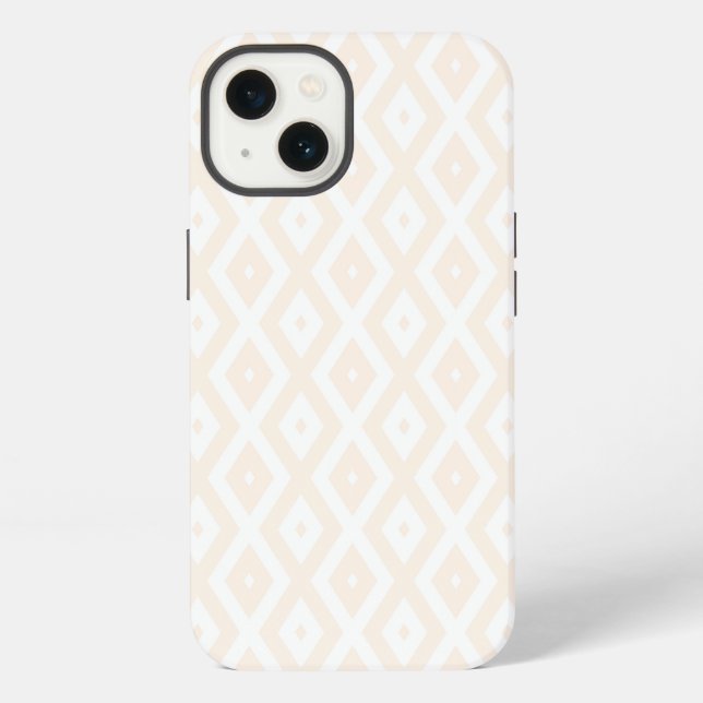 Beige and white diamond pattern Case-Mate iPhone c Case (Back)
