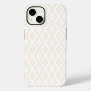 Beige and white diamond pattern  Case-Mate iPhone 14 case