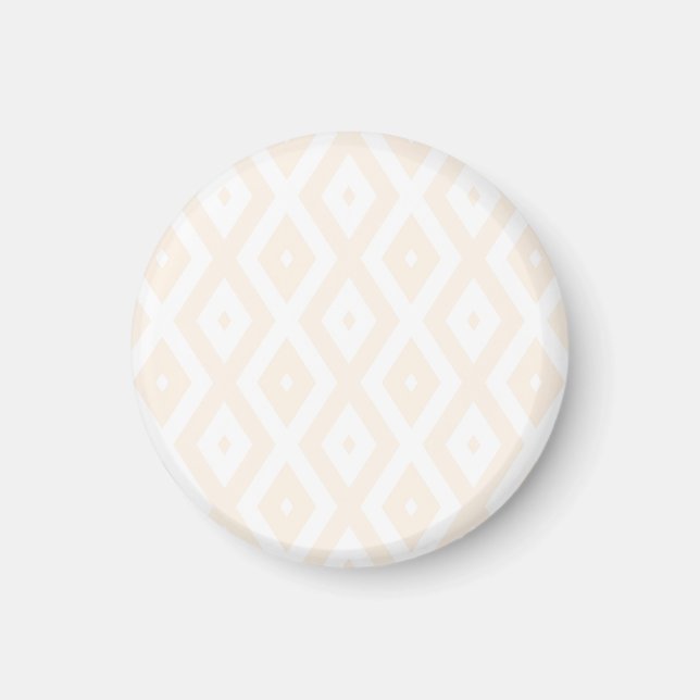 Beige and white diamond pattern magnet (Front)