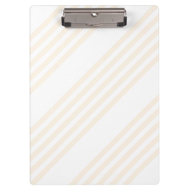 Beige and white five stripe pattern clipboard (Front)