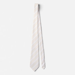 Beige and white five stripe pattern tie