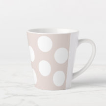 Beige and White Polka Dot