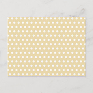 Beige and White Polka Dot Pattern. Spotty. Postcard