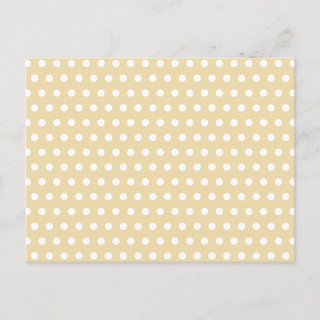 Beige and White Polka Dot Pattern. Spotty. Postcard (Front)