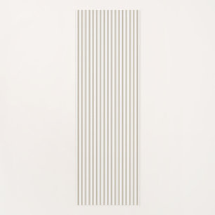 Beige and White Ticking Stripe  Yoga Mat