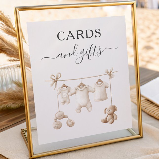 Beige Baby Clothes And Toys Cards and Gifts Poster (Creator Uploaded)