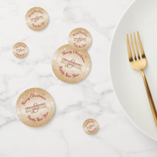 Beige Background With Stars Confetti