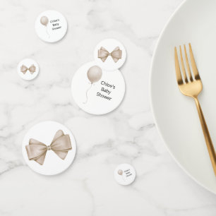 Beige Balloon Baby Shower Confetti