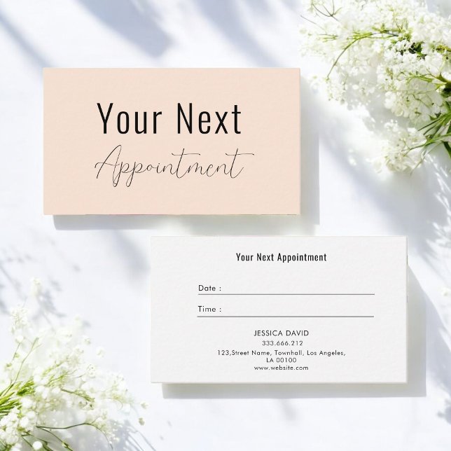 Beige Beauty Salon Spa  Appointment Card (Creator Uploaded)