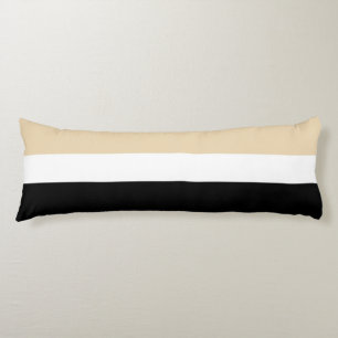 Beige Black Abstract Stripe Body Cushion