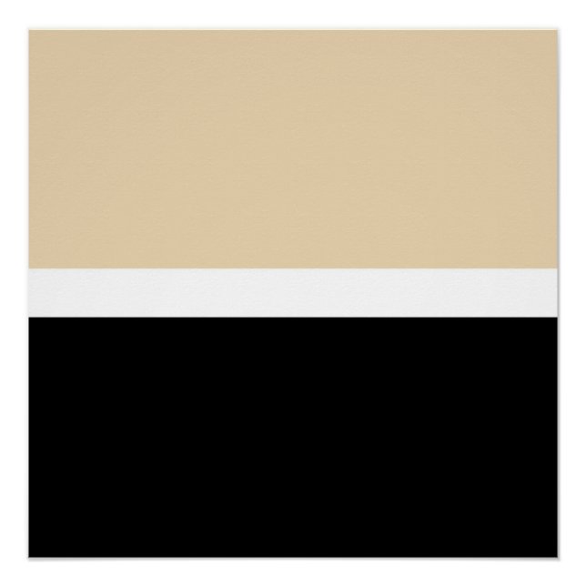 Beige Black Abstract Stripe Poster (Front)
