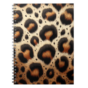 Beige & Black Leopard Fur Animal Print Spots  Notebook