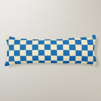 Beige + Blue Check Chequered Chequerboard Pattern